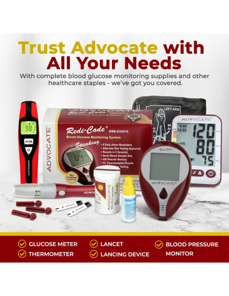 Dispositivo de Punción Advocate para Diabetes - Lanceta Ajustable