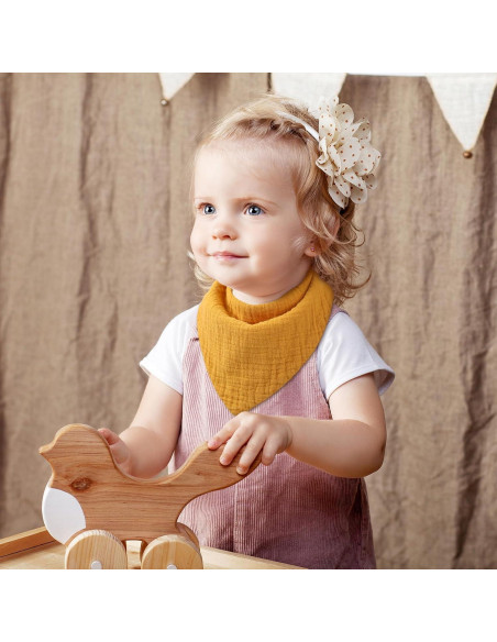 Baberos de Muselina Yoofoss 10 Pzas 100% Algodón Orgánico 6 Capas