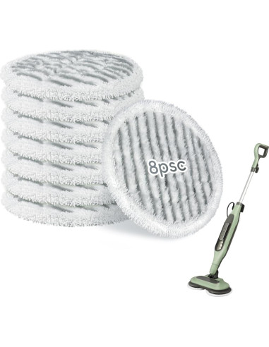 Paquete de 8 almohadillas de mopa de vapor Vickorpen KMP-01