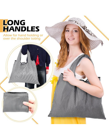 Bolsas de Compras Reutilizables Paterr 4 Piezas Plegables Impermeables