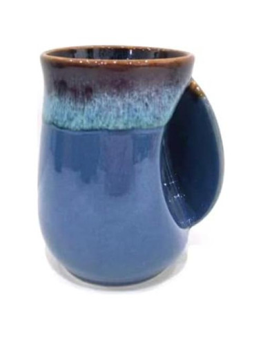 Taza de cerámica Selamica 532ml azul, diseño ergonómico