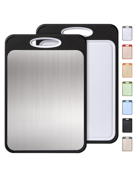 Tabla de Cortar Doble Cara Socisen Acero Inoxidable 40x27 cm
