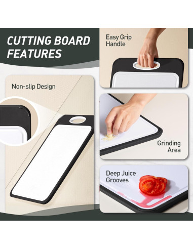 Tabla de Cortar Doble Cara Socisen Acero Inoxidable 40x27 cm