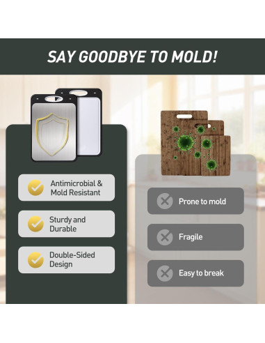 Tabla de Cortar Doble Cara Socisen Acero Inoxidable 40x27 cm