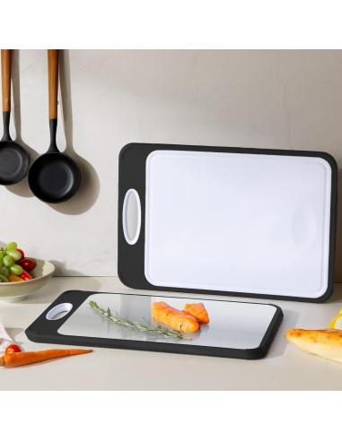 Tabla de Cortar Doble Cara Socisen Acero Inoxidable 40x27 cm