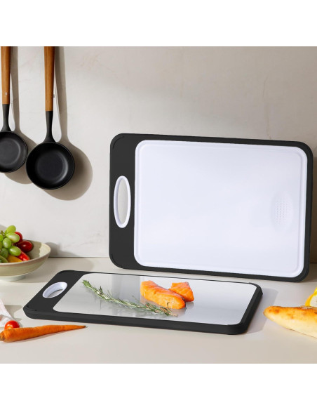 Tabla de Cortar Doble Cara Socisen Acero Inoxidable 40x27 cm