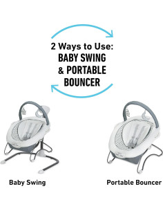 Columpio y Balancín Portátil Graco Soothe 'n Sway LX Derby 2