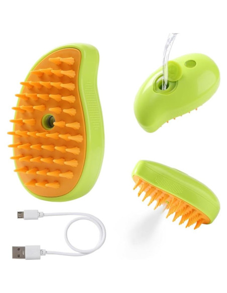 Cepillo de Vapor 3 en 1 HooBest para Mascotas Verde