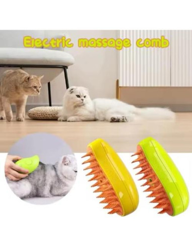 Cepillo de Vapor 3 en 1 HooBest para Mascotas Verde