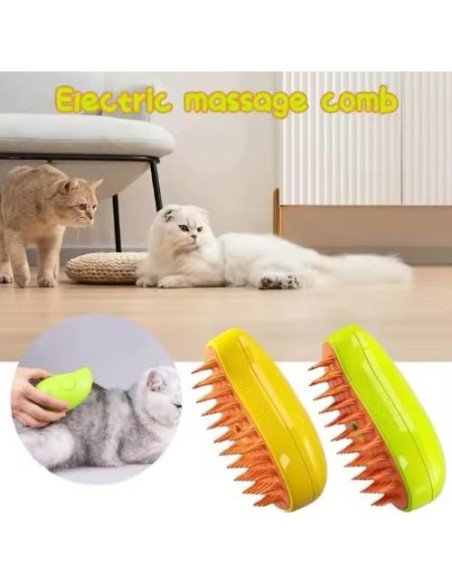 Cepillo de Vapor 3 en 1 HooBest para Mascotas Verde