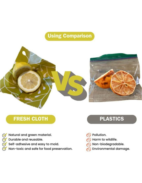 Paquete de 9 Envolturas de Cera de Abeja Ever On Top! 19.6x11 cm