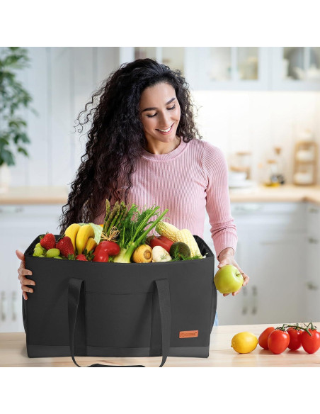 Bolsa de Compras Reutilizable MHOMER Grande Impermeable 56x28x34cm