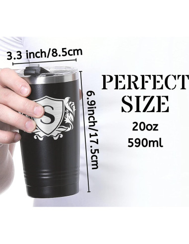 Taza de Viaje Personalizada Onebttl 590ml con Inicial H