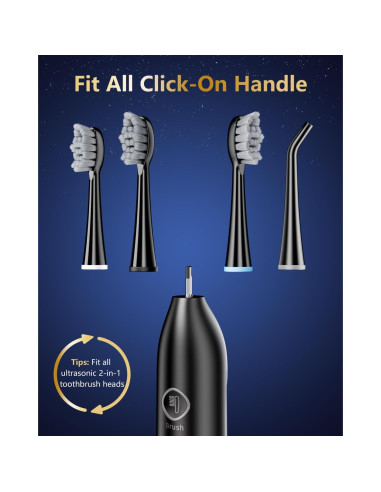 Cepillo de dientes eléctrico Ducard 3 en 1 con irrigador portátil