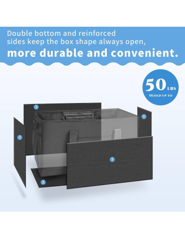 Bolsa de Compras Reutilizable MHOMER Grande Impermeable 56x28x34cm