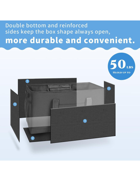 Bolsa de Compras Reutilizable MHOMER Grande Impermeable 56x28x34cm