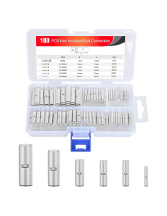 Kit de Conectores de Empalme No Aislados Nilight 100PCS Cobre Puro