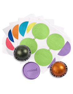 Tapas de Aluminio Grasseed para Cápsulas Vertuo - 60 Pcs