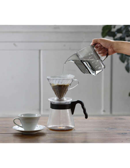 Hario V60 Air Tetera de Goteo 350ml Resina Negra Transparente