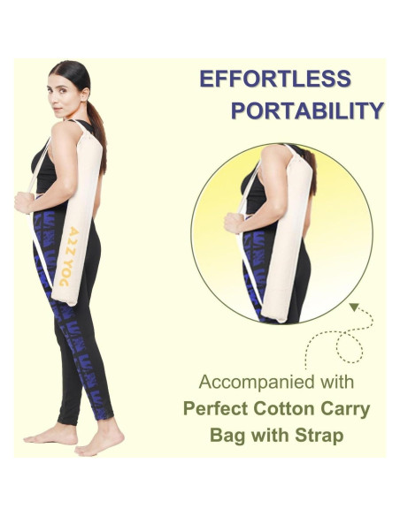 Alfombra de Yoga BEEATTIRE Algodón Antideslizante 182x66 cm