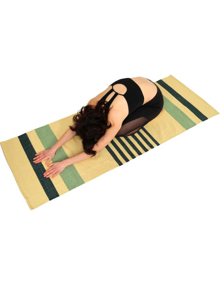 Alfombra de Yoga BEEATTIRE Algodón Antideslizante 182x66 cm