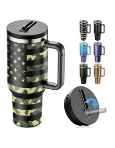 Taza aislada 40 oz Greatyos con popote plegable camuflaje