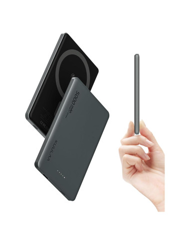 Banco de Energía Inalámbrico Kuulaa 5000mAh MagSafe Gris