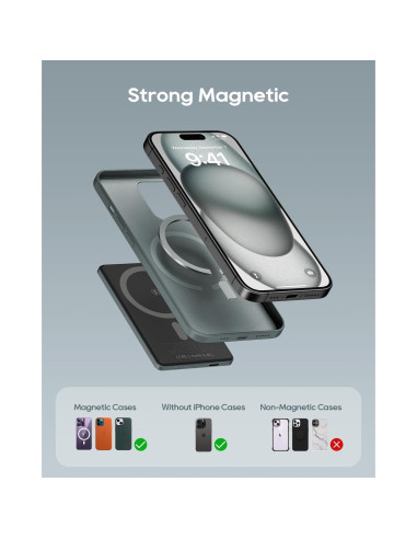 Banco de Energía Inalámbrico Kuulaa 5000mAh MagSafe Gris