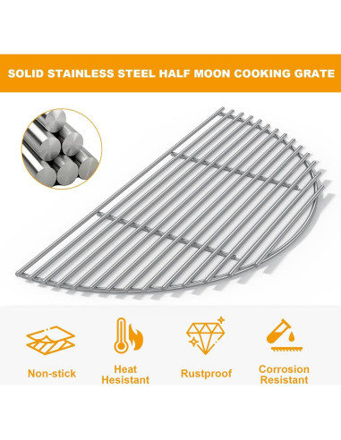 Rejilla de Cocción BBQ-PLUS de Acero Inoxidable 45.72 cm