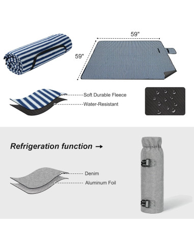 Mochila de Picnic DHAEE para 4 Personas con Enfriador y Manta