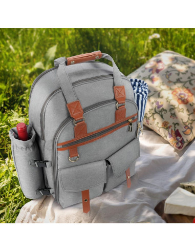 Mochila de Picnic DHAEE para 4 Personas con Enfriador y Manta