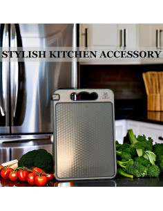 Tabla de Cortar Acero Inoxidable Kobiva 36.8x25.4cm Antideslizante 2