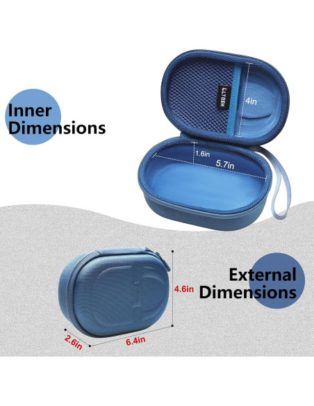 Funda LTGEM para Altavoz JBL Clip 4/5 - Impermeable Azul