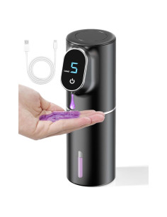 Dispensador de Jabón Automático Wladipw 320ML Negro Recargable