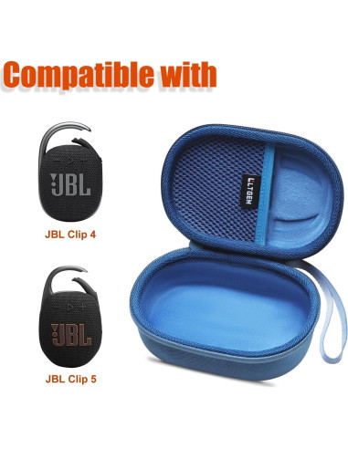 Funda LTGEM para Altavoz JBL Clip 4/5 - Impermeable Azul