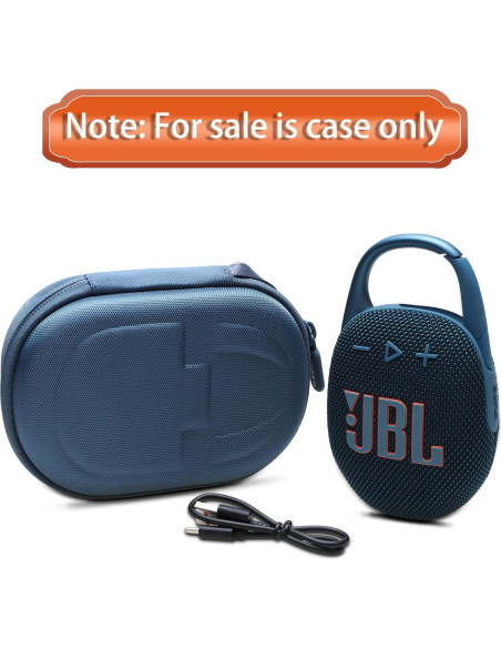 Funda LTGEM para Altavoz JBL Clip 4/5 - Impermeable Azul