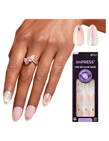 KISS imPRESS Uñas Falsas Premium Todo Mi Amor Rosa 30 Uñas