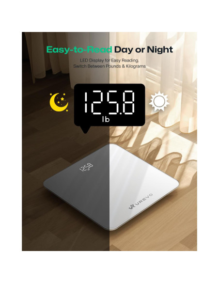 Báscula Inteligente UREVO SmartFit 180 kg con App y LED