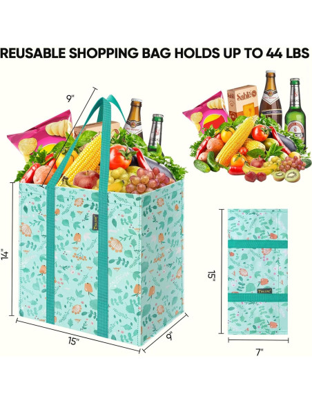 Bolsas de Compras Reutilizables Baleine 4 Pk Paseo Primavera