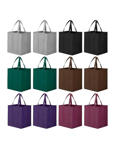 Bolsas de Compras Reutilizables WISELIFE 12 Piezas 22.68 kg