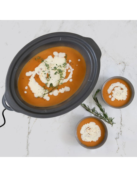 Olla de Cocción Lenta Kenmore 5 Cuartos Negra y Gris