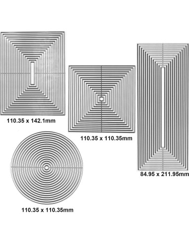 Juego de 4 Troqueles de Corte de Metal CYFUN para Manualidades
