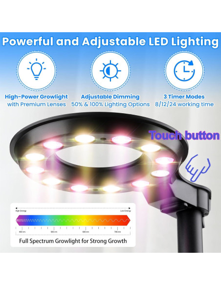 Kit de Terrario E SUPEREGROW con Luz de Crecimiento y Autorriego