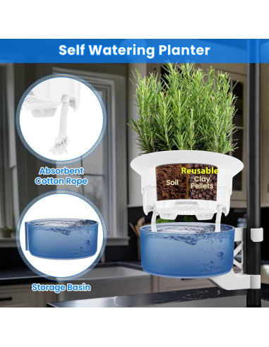 Kit de Terrario E SUPEREGROW con Luz de Crecimiento y Autorriego