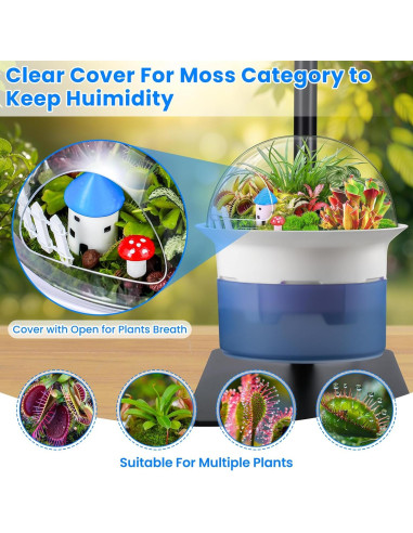 Kit de Terrario E SUPEREGROW con Luz de Crecimiento y Autorriego