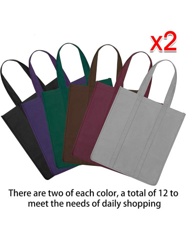 Bolsas de Compras Reutilizables WISELIFE 12 Piezas 22.68 kg