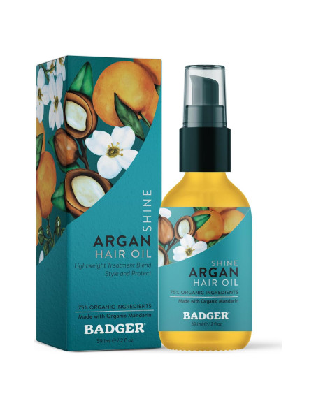 Aceite de Cabello de Argán Badger 60g - Hidratante y Reparador