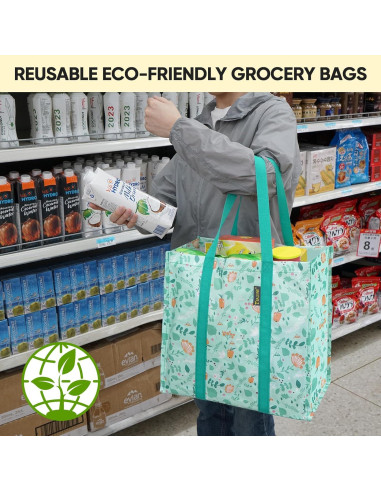 Bolsas de Compras Reutilizables Baleine 4 Pk Paseo Primavera