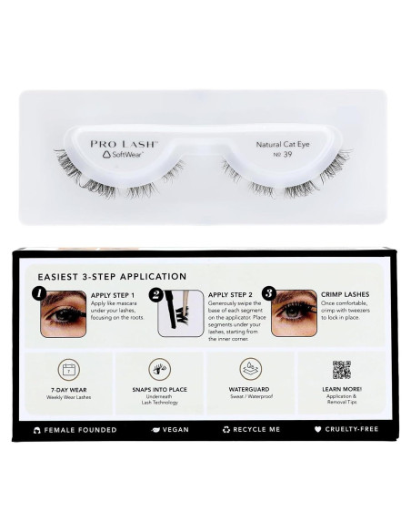 Kit de Pestañas Pro Lash Ojo de Gato No. 39 - Juego Individual