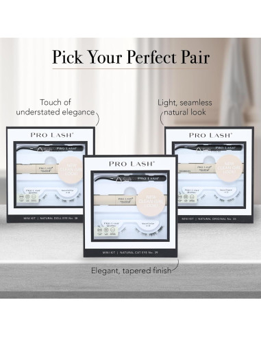 Kit de Pestañas Pro Lash Ojo de Gato No. 39 - Juego Individual